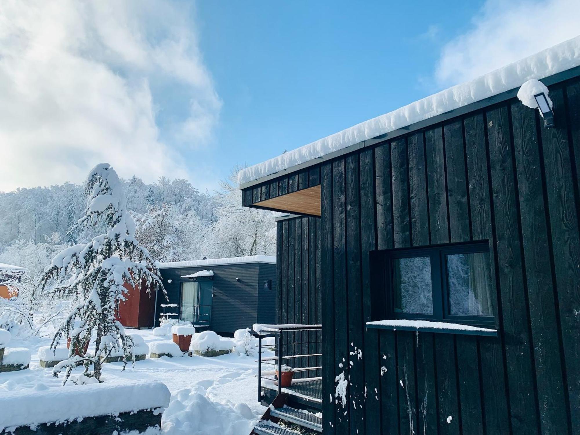 Hjem - Tiny Homes Direkt Am Wald Zwischen Allgaeu & Bodensee Bergatreute Exteriör bild